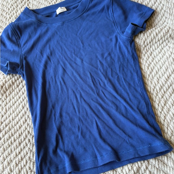 Aritzia Blue Ribbed Top - Picture 2 of 2